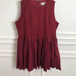 Never Fully Dressed Red Peplum Mini Dress